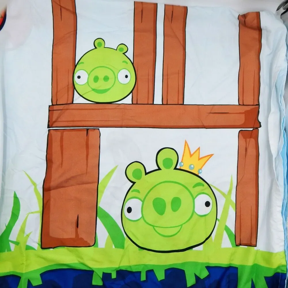 Angry Birds Microfiber Shower Curtain 72 Inch Jay Franco Blue